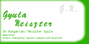 gyula meiszter business card